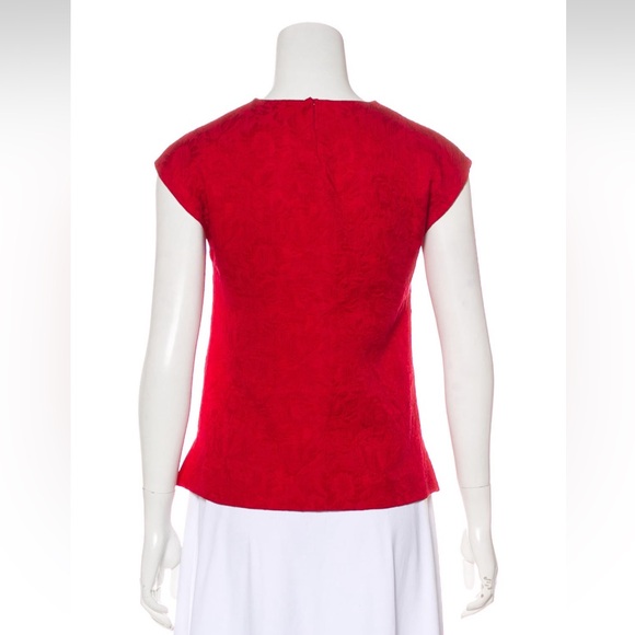 Dolce & Gabbana red jacquard heart cut out top - Picture 3 of 3